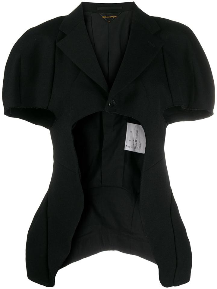 Comme Des Garçons Deconstructed Cut-out Jacket - Black