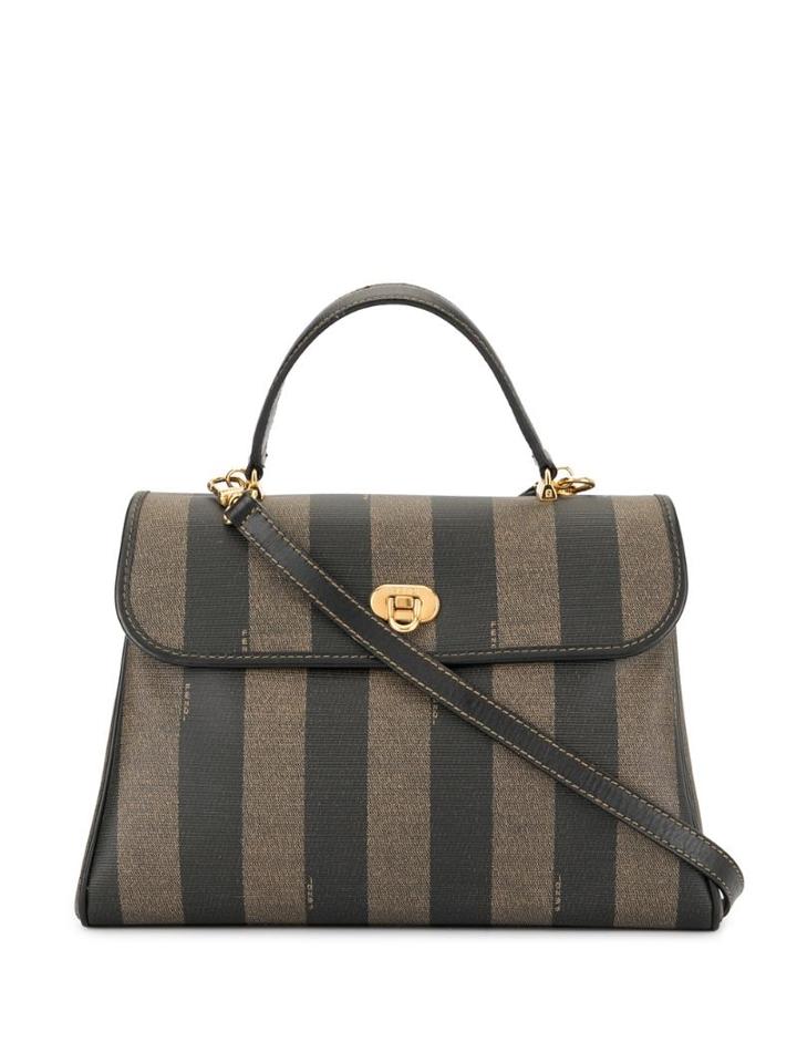 Fendi Pre-owned Pequin Pattern 2way Bag - Brown