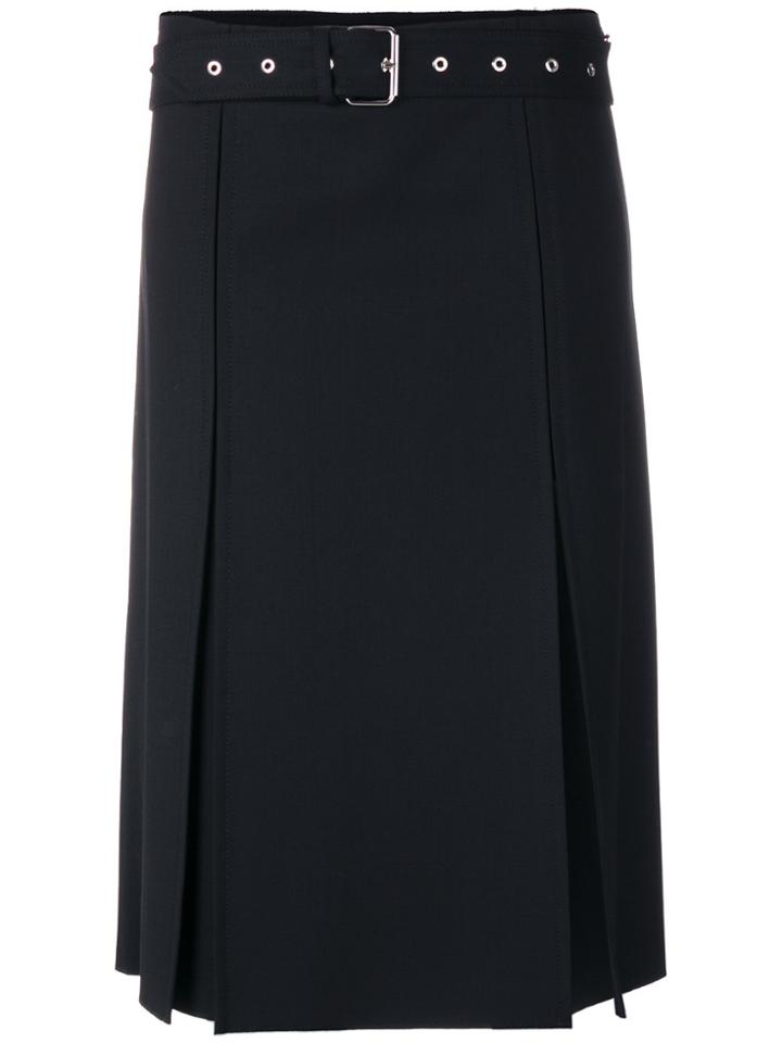 Helmut Lang Belted Skirt With Slits - Black