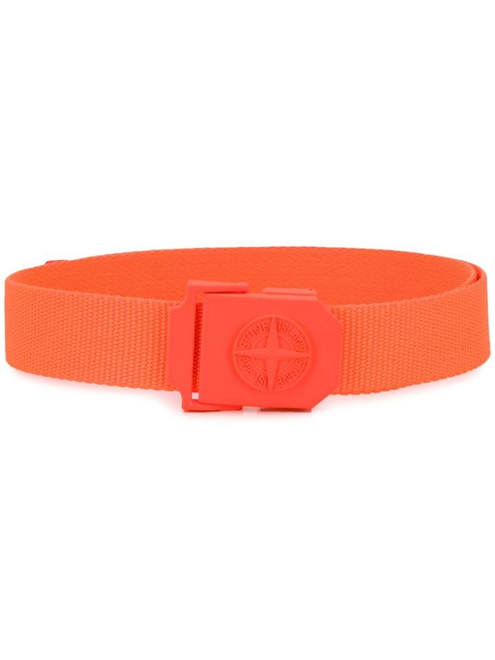 Stone Island Logo Buckle Belt - Orange