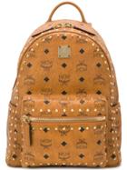 Mcm Studded Stark Backpack - Brown