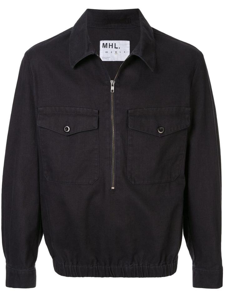 Margaret Howell Half-zip Denim Jacket - Black