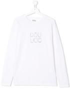 Douuod Kids Teen Logo Longsleeved T-shirt - White