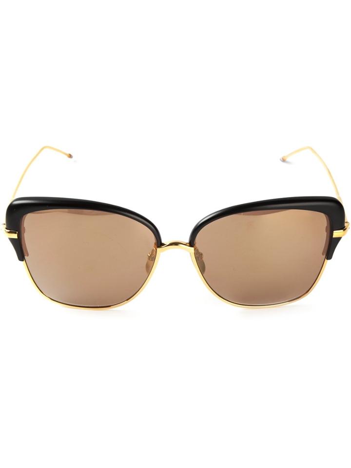 Thom Browne Eyewear Oversized Square Frame Sunglasses - Metallic