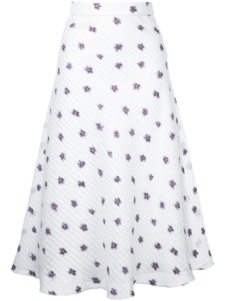 Bambah - Josephine Midi Skirt - Women - Silk - 8, White, Silk