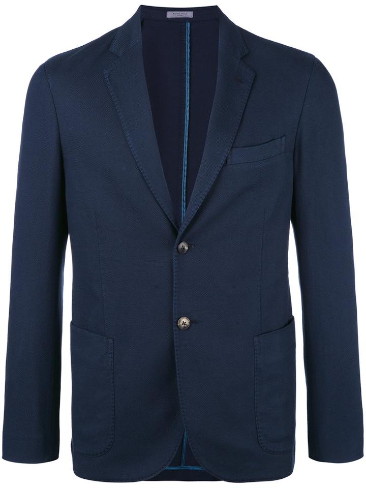 Boglioli Patch Pockets Blazer, Size: 50, Blue, Cotton