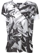Diesel Black Gold Glass Print T-shirt, Men's, Size: Large, White, Cotton