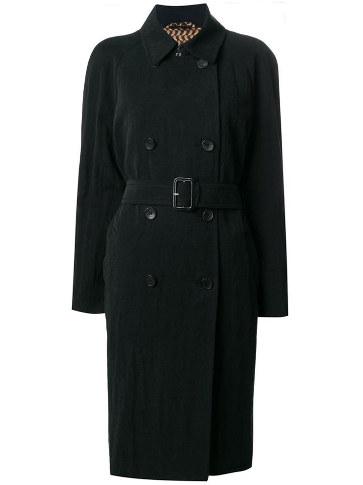 Etro Double-breasted Midi Coat - Black
