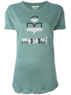 Isabel Marant Étoile Logo Print T-shirt, Women's, Size: Small, Green, Linen/flax