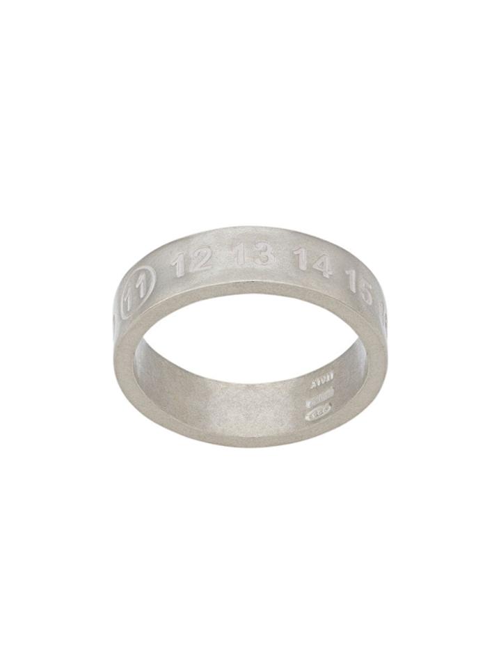 Maison Margiela Engraved Number Ring - Silver