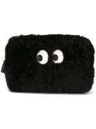 Anya Hindmarch 'eyes' Clutch, Women's, Black, Sheep Skin/shearling