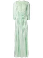 Ermanno Scervino - Embroidered Maxi Dress - Women - Silk - 42, Green, Silk