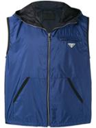 Prada Zipped-up Vest Jacket - Blue