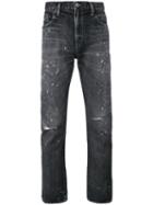 Neighborhood Ripped Knees Tapered Jeans, Men's, Size: Small, Black, Cotton