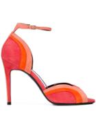 Pierre Hardy Panelled Peep Toe Pumps - Pink