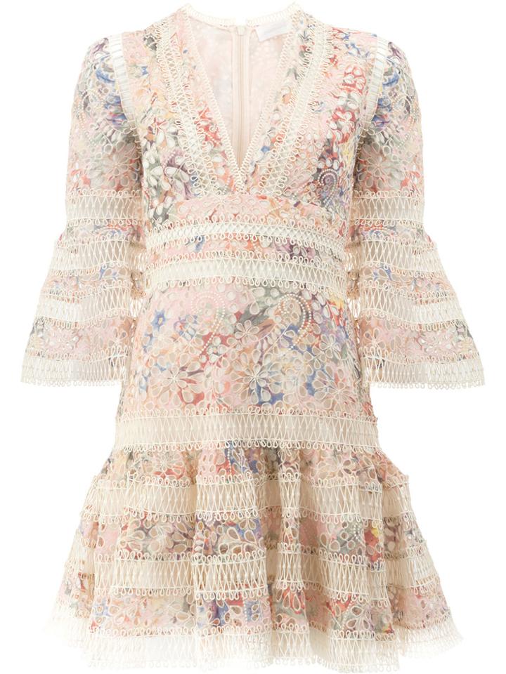 Zimmermann Floral Mini Dress - Multicolour