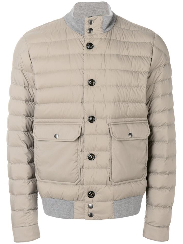 Moncler Padded Cropped Jacket - Nude & Neutrals