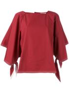 Chloé Sailor Tie Sleeve Blouse - Red