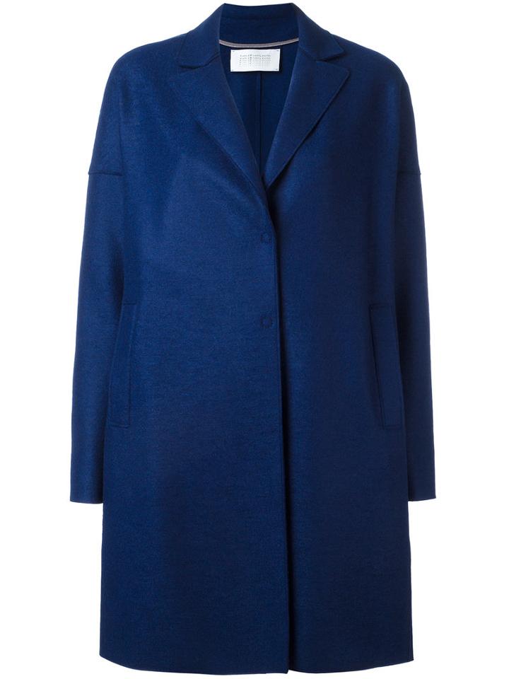Harris Wharf London Single Breasted Coat, Women's, Size: 48, Blue, Wool