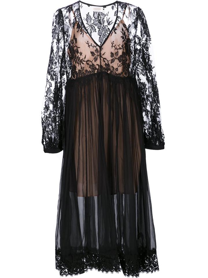 Zimmermann Sheer Lace Dress, Women's, Size: 3, Black, Silk