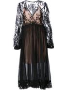 Zimmermann Sheer Lace Dress, Women's, Size: 3, Black, Silk
