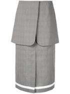 Irene Layered Midi Skirt - Grey