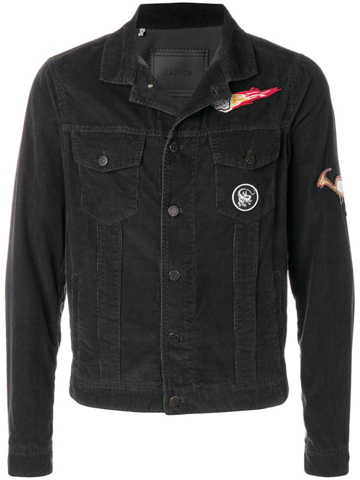 Lanvin Corduroy Patch Jacket - Black
