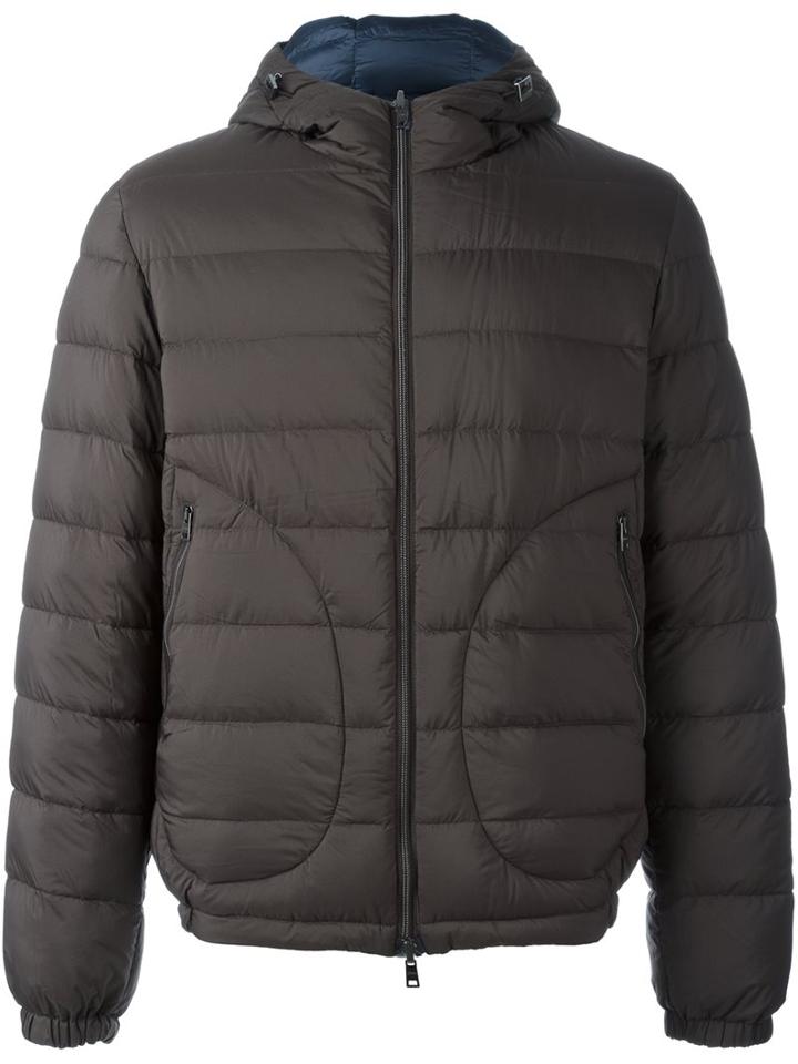 Herno Padded Bomber Jacket, Men's, Size: 56, Brown, Polyamide/polyurethane/feather Down