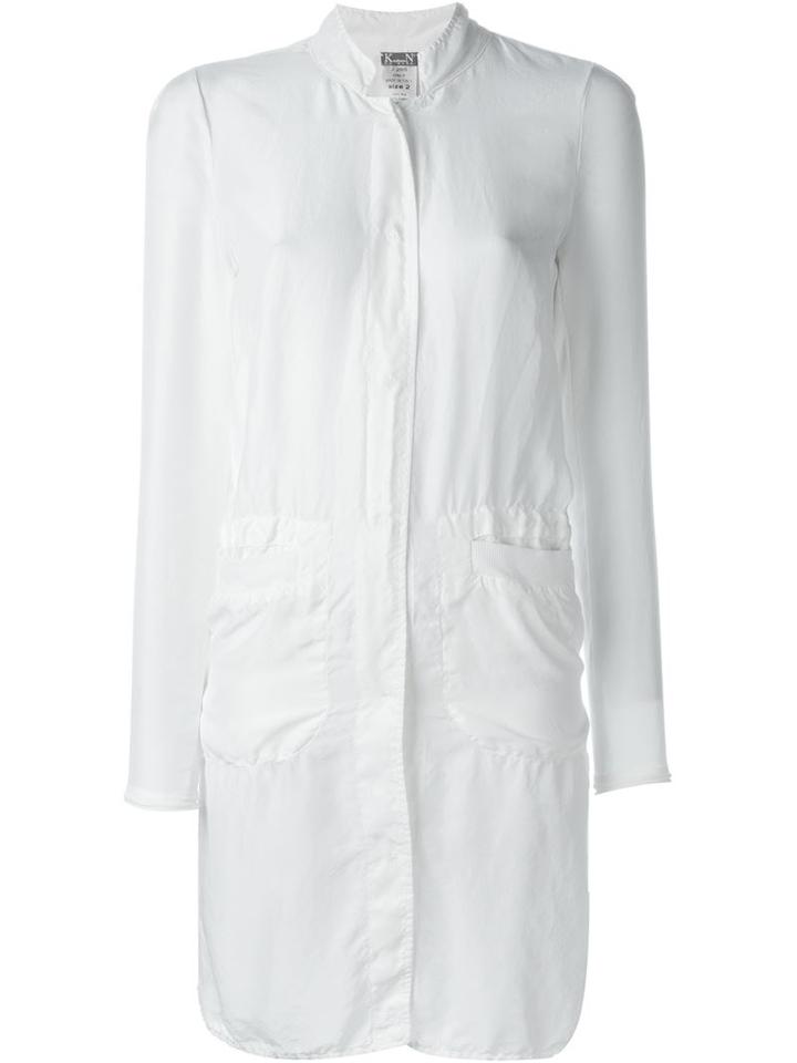 Kristensen Du Nord Shirt Dress, Women's, Size: 3, White, Silk/cotton