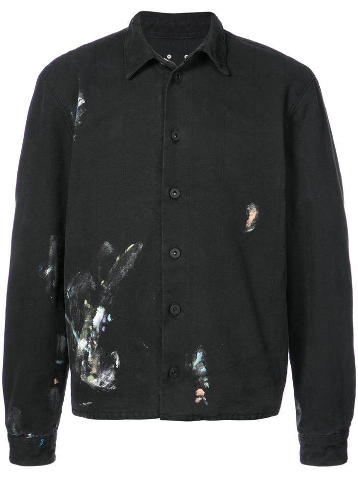 Off-white Vintage-look Denim Jacket - Black