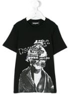 Dsquared2 Kids - Printed T-shirt - Kids - Cotton - 10 Yrs, Black