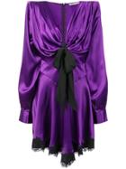 Alessandra Rich Ruchéd Detail Short Dress - Purple