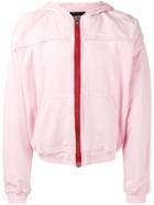 Haider Ackermann Zip Hoodie, Men's, Size: Medium, Pink/purple, Cotton/spandex/elastane