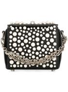 Alexander Mcqueen Spotted Pearl Embellished Crossbody Bag - Black