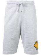 Love Moschino - Logo Patch Track Shorts - Men - Cotton/spandex/elastane - S, Grey, Cotton/spandex/elastane