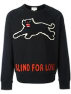 Gucci Panther Sweatshirt, Men's, Size: Small, Black, Cotton