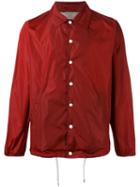 Maison Kitsuné Back Logo Shirt Jacket, Men's, Size: Medium, Red, Polyamide