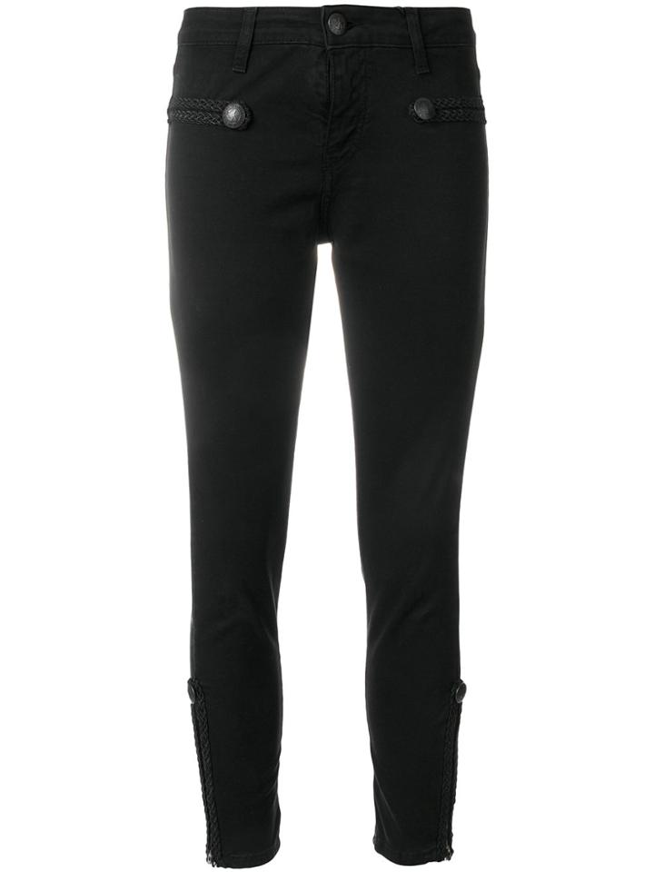 John Richmond Cropped Skinny Jeans - Black