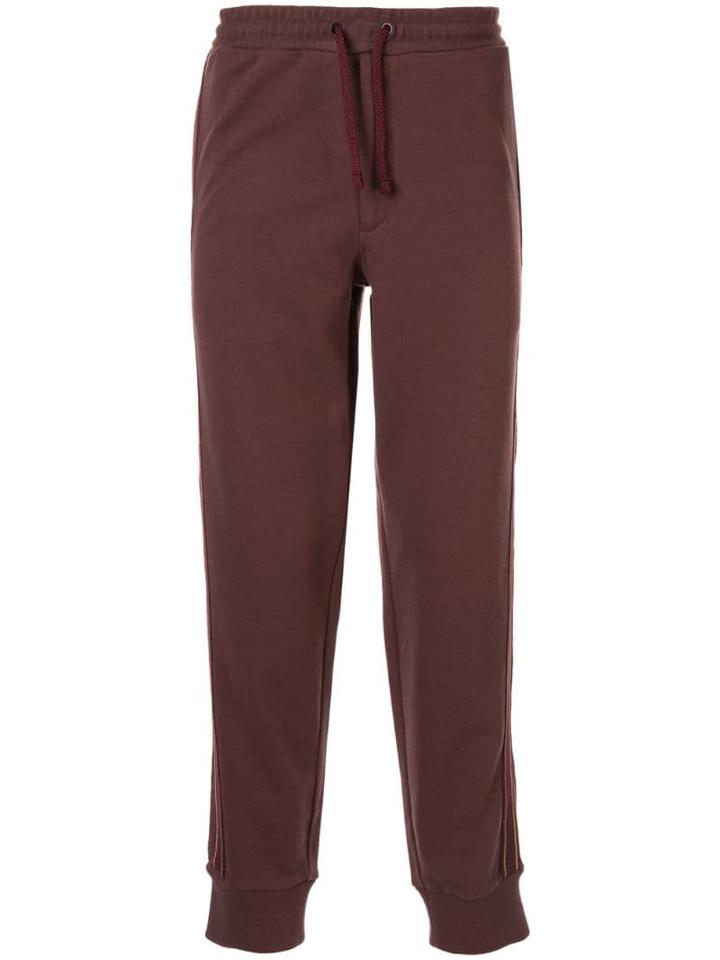 Qasimi Striped Side Panel Track Pants - Brown