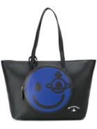 Vivienne Westwood Anglomania Smile Compartment Tote, Black, Polyurethane