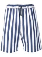Lc23 - Drawstring Striped Shorts - Men - Cotton - M, Blue, Cotton
