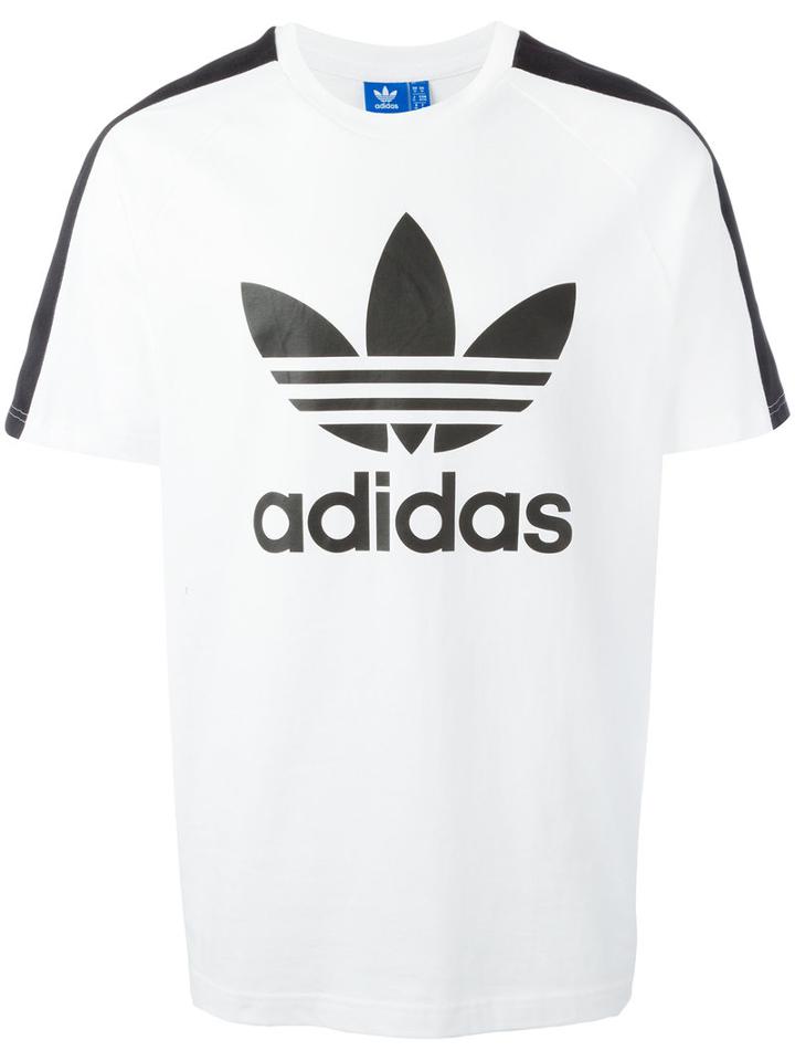 Adidas Originals Logo Print T-shirt, Men's, Size: Xl, White, Cotton