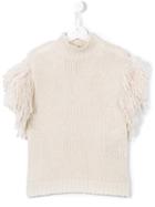 Douuod Kids 'istrice' Knitted Top, Girl's, Size: 10 Yrs, Nude/neutrals