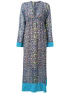 Miahatami - Floral Print Maxi Dress - Women - Polyester - 42, Blue, Polyester
