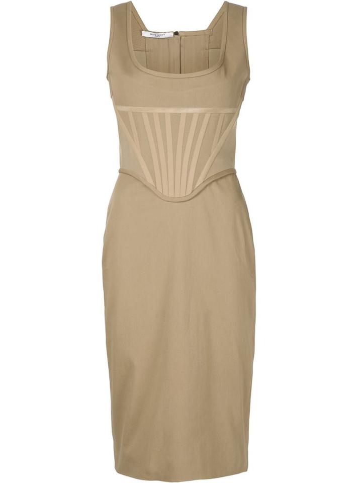 Givenchy Fitted Bustier Dress, Women's, Size: 42, Nude/neutrals, Cotton/spandex/elastane/silk