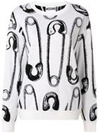 Moschino Safety Pin Print Sweater - White