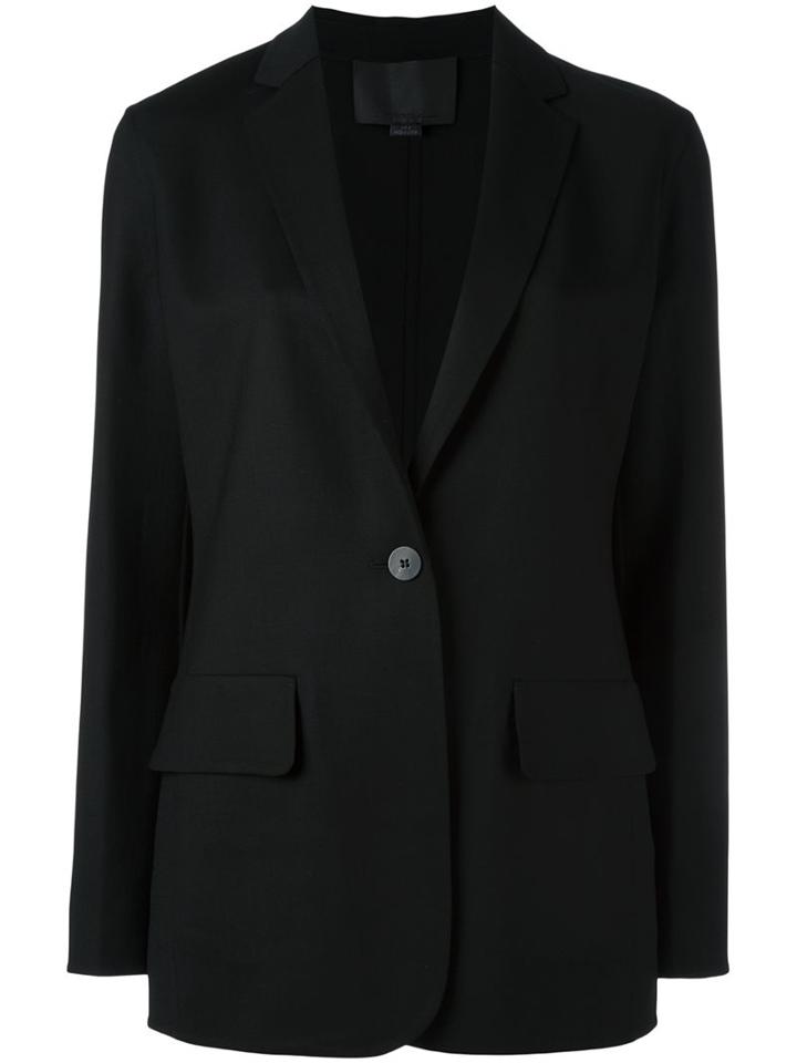 Alexander Wang One Button Blazer, Women's, Size: 6, Black, Spandex/elastane/virgin Wool