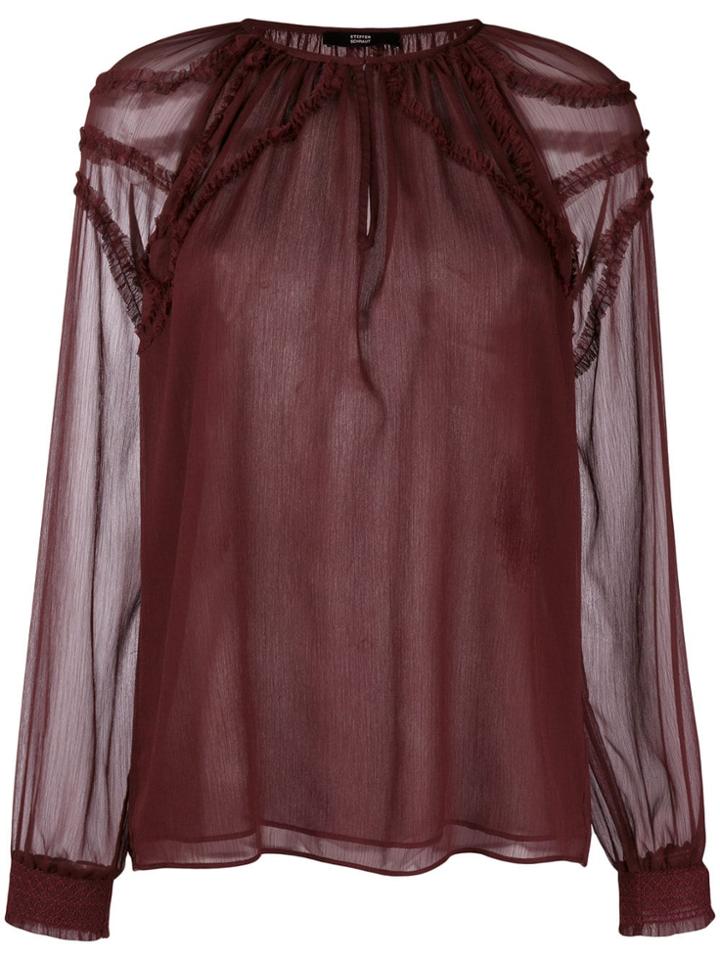 Steffen Schraut Ruffle Detail Blouse - Red