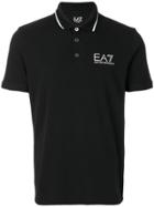 Ea7 Emporio Armani Logo Print Polo Shirt - Black