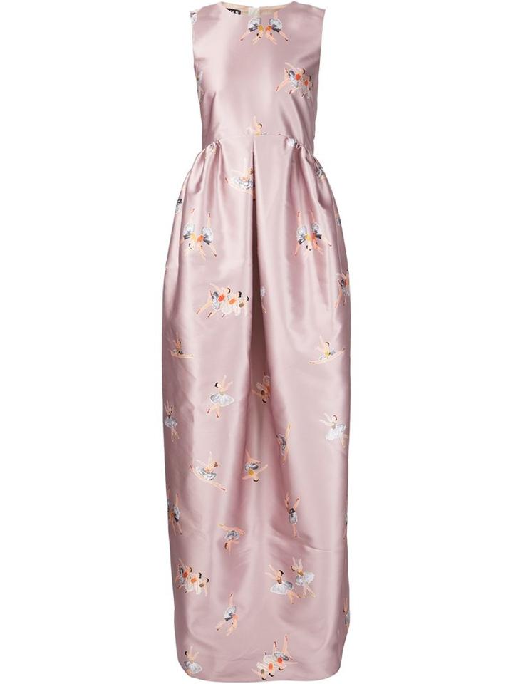 Rochas Ballerina Print Evening Dress